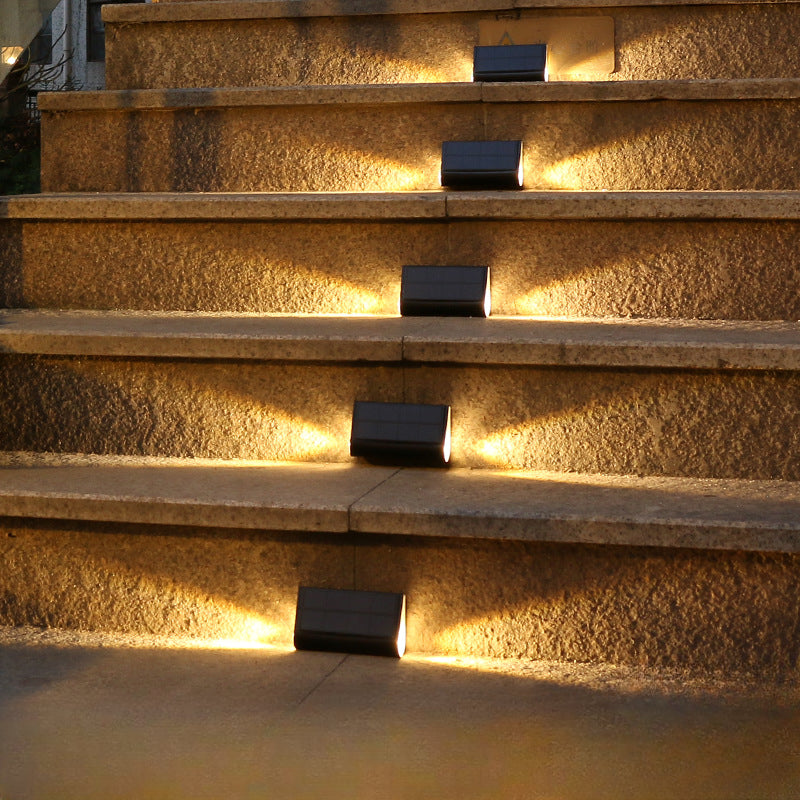 Outdoor Solar Garden Lights Fence Railing Decoration Waterproof Step Light