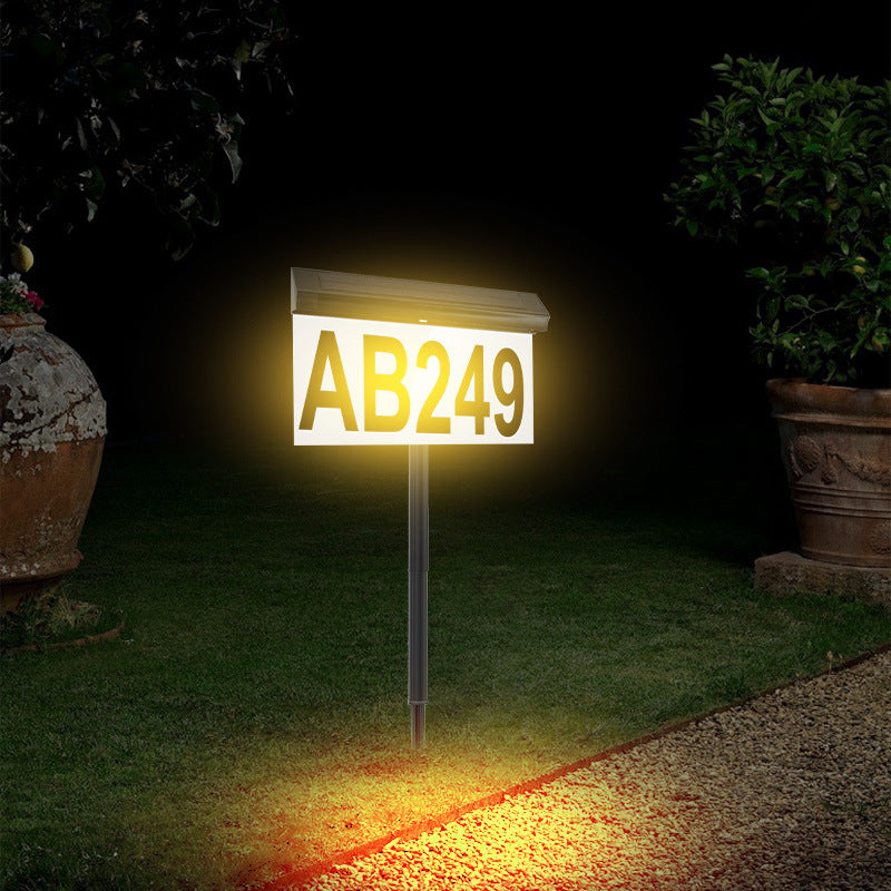 Solar Address Light