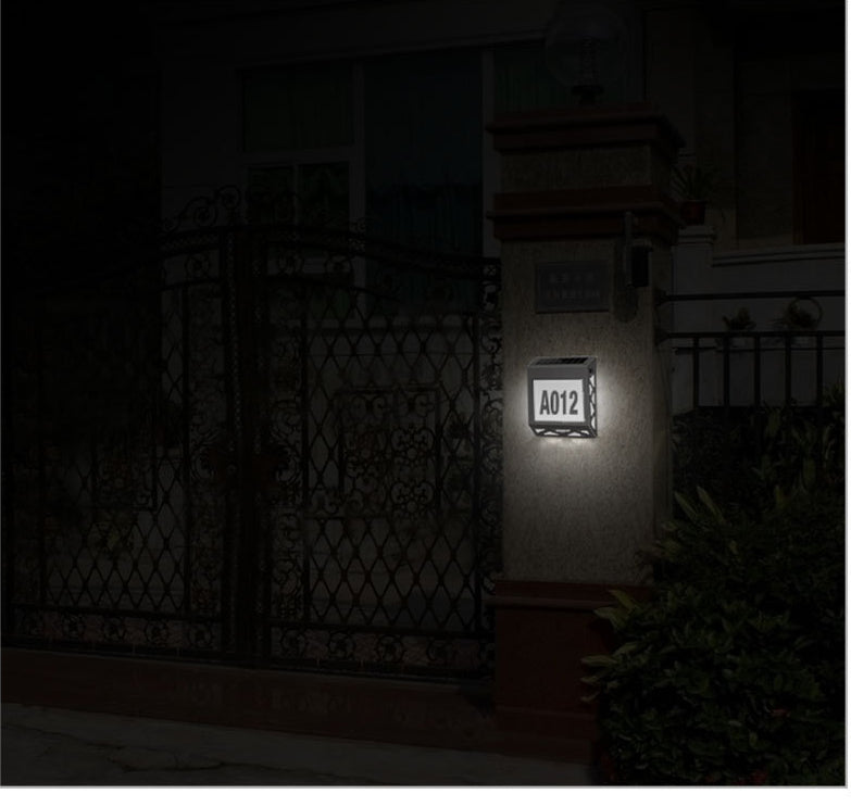 Creative Solar Address Light Stainless Steel Brushed Garden Lights IP54 Waterproof