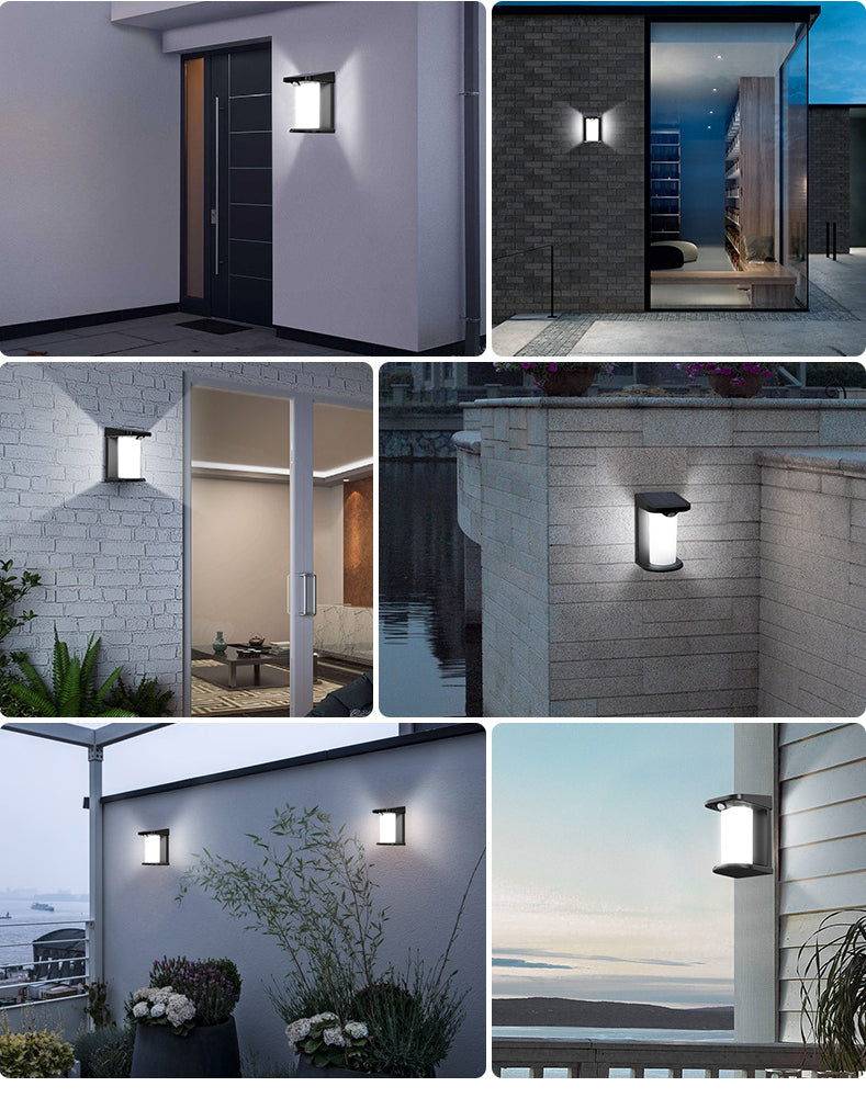 Human Body Induction Solar Wall Light Waterproof Outdoor Garden Light