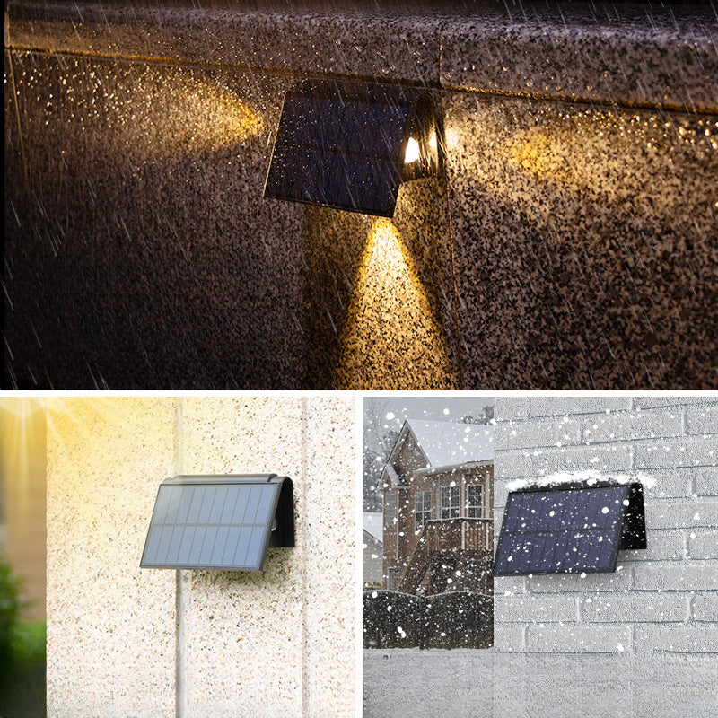 3-sided Lighting Solar Wall Lights Outdoor Garden Light