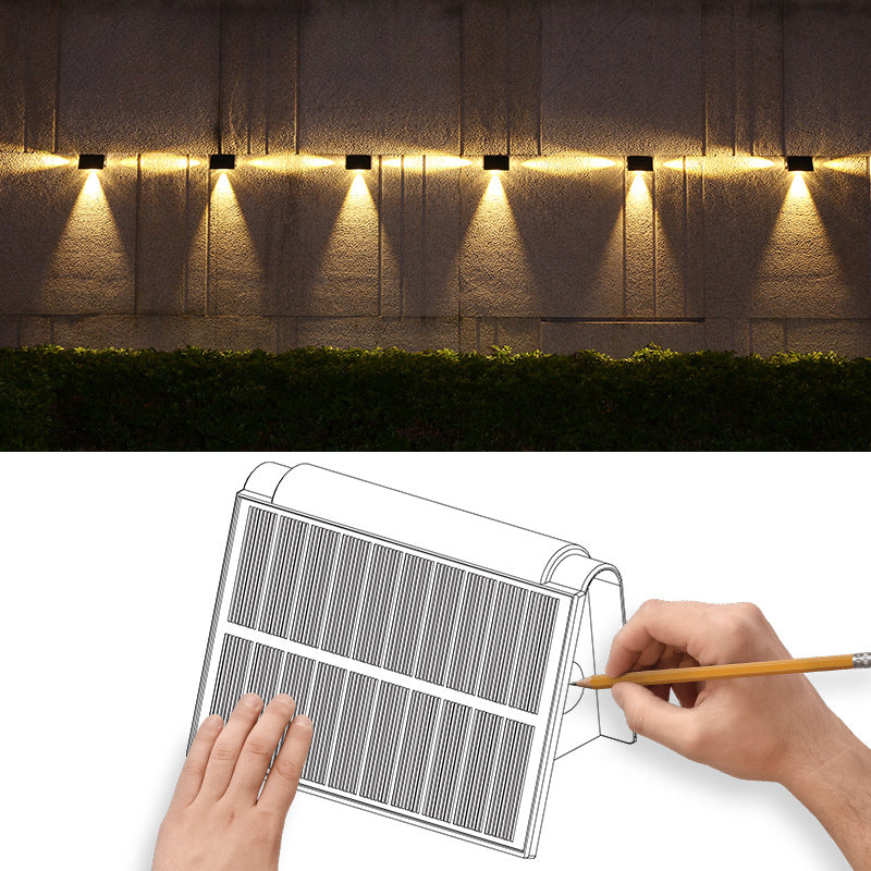 3-sided Lighting Solar Wall Lights Outdoor Garden Light