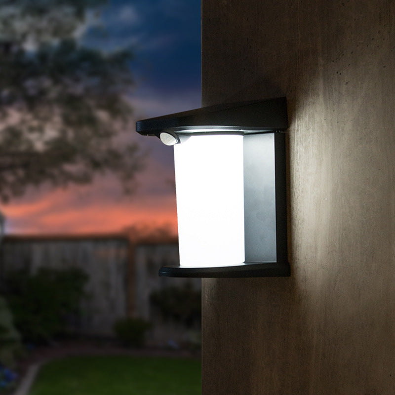 Human Body Induction Solar Wall Light Waterproof Outdoor Garden Light