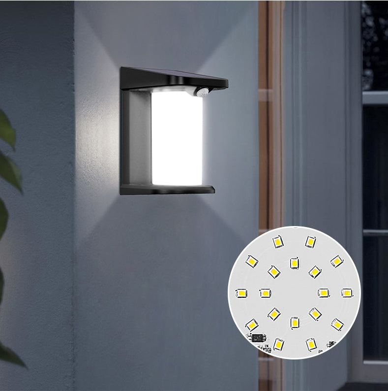 Human Body Induction Solar Wall Light Waterproof Outdoor Garden Light